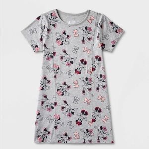 Girls' Disney Minnie Mouse Adaptive Dress - Heather Gray XL Plus